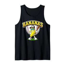 Cute Banana LoversFunny Baseball Player Banana for Girls Boy Tank Top