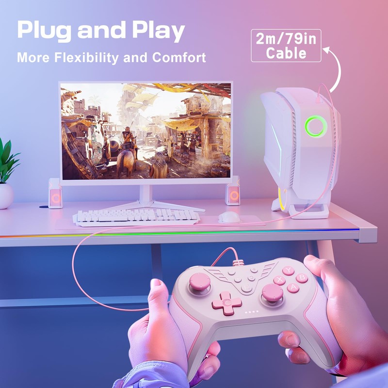 RivalPlay Wired Controller for PC with 2 Mapping Button Adjustable