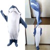 Wearable Shark Sleeping Bag Soft Cozy Flannel Hooded Blanket for