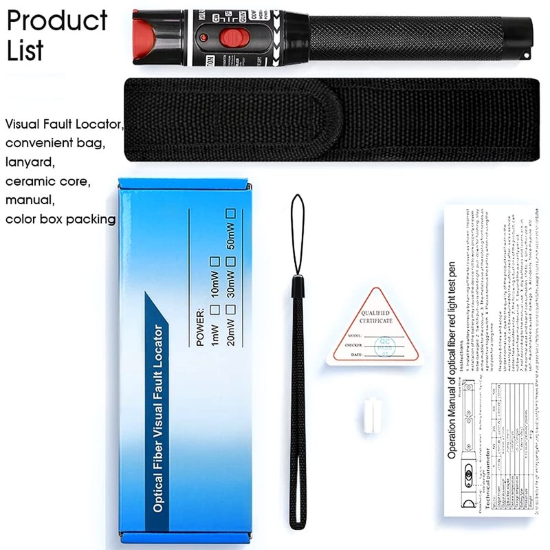 50 mW Visual Fault Locator Optical Cable Test Pen Tester
