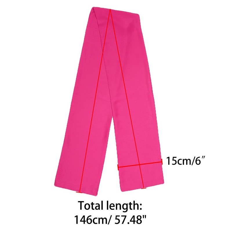 sourcing map Skinny Silky Solid Color Long Scarves Waistband Neck