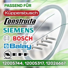 Pack of 2 Pump Sump Seal Dishwasher Diameter 182 mm Repair Kit for Eliminating Errors E15 with Original Code 12005317 12026667 12005744 for Bosch Dishwasher for Siemens for Neff ONIX TECH
