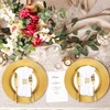Tanlade 24 Sets Gold Charger Plates Set Plastic Plate Chargers