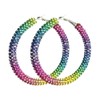 Bohemian Sparkle Resin Rhinestone Wrapped Big Hoop Dangle Earrings Circle
