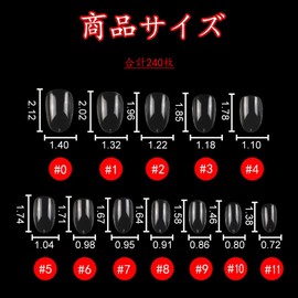 YAARUJEE Nail Tips Short Transparent 240 Pieces Flexible Acrylic Full Cover Extension, No Allergy, Strong Adhesion for DIY & Salon Use, Perfect Oval Shape Fake Nails for Daily Elegance & Special