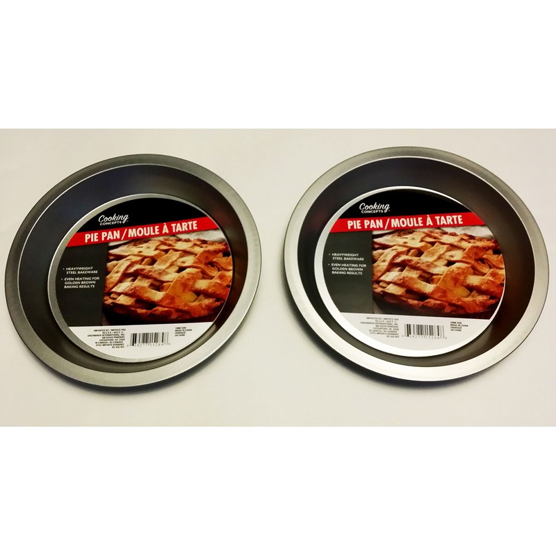 Two 9 inch Pie Pans a Heavy weight steel none