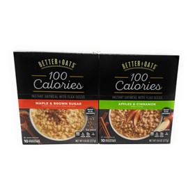 Better Oats Bundle: (1) Apples & Cinnamon 9.8oz, (1) Maple and Brown Sugar 9.8oz (2 Boxes Total)