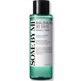 Backcare ® Some AHA BHA PHA 30 Days Miracle, 150ml pH 5.5 Exfoliating Toner with Salicylic Acid for Blackhead Removal Pore Tea Tree Acne Toner for Face Korean Skincare for Acne Prone