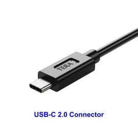 Tera Grand USB 2.0 USB-C to RS232 Serial DB9 Adapter Cable, FTDI Chip and Thumbscrews, 6'