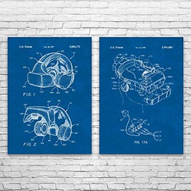 VR Headset Patent Prints Set of 2 (11x17), VR Gift, Arcade Decor, Game Collector Gift, Game Store Wall Art, VR Headset Blueprint Blueprint