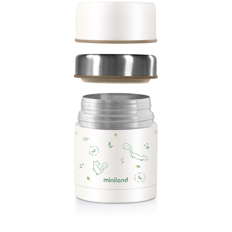 Miniland 89347 Nature Food Thermos Chip, Beige