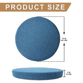 M Mute Touch 4PCS Floor Cushion | Floor Round Seat Cushions | 16''x2'' Chair Cushion with Removable Cover and Handle for Indoor Furniture (Green)