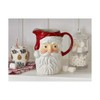 tag Vintage Santa Ceramic Beverage Pitcher - 64oz Christmas Server,