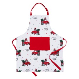 AMOUR INFINI Cotton Womens Apron for Kitchen, Grilling, Baking with Pockets & Adjustable Strap Washable, Reusable Spring Apron (27.5 x 33 Inches)