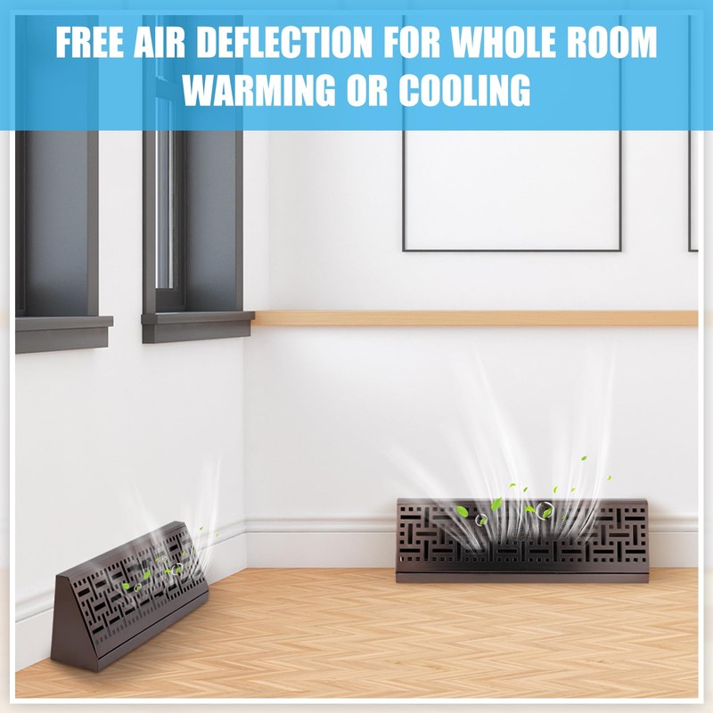 Landhoow Baseboard Diffuser Register, Oil Rubbed Bronze Finish, Vent Covers