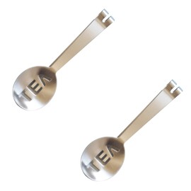 NANHONG 2 Edelstahl Tee Tasche Zange Teebeutel-Squeezer Sieb Halter Grip Metall Löffel Mini Zucker Clip Küche Bar...