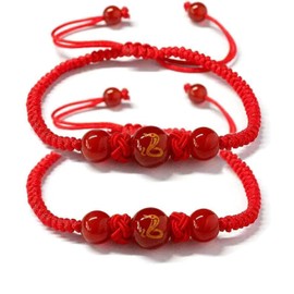 2025 New Year of Snake Bracelets, Adjustable Red String Charm Bracelet Chinese Zodiac Animal Good Luck Braided Bracelet Lucky Snake Charm Braided Red Rope Corded Bracelets Jewelry for Women Men(2 Pcs Style A)