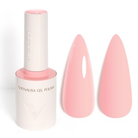 VENALISA Baby Pink Gel Nail Polish, 1 Pcs Light Pink Gel Polish Pastel Soft Color High Gloss Soak Off U V Nail Manicure Salon and DIY at Home Gifts for Women