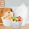 Newtay 100 Pcs 32 oz Plastic Bowls Bulk Stackable Disposable