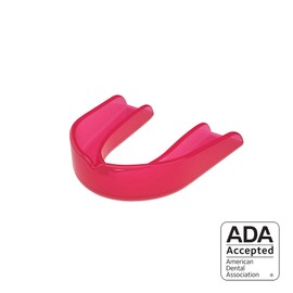 Game On Mouthguards - Strapless, Only ADA Accepted Sports Mouthguard for Football, Basketball, Lacrosse, Hockey - Superior Protection, Comfortable Fit (Braces Mouthguard) 2 Pack - Adult Pink