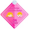 Children on Board Car Sign - Big Sister & Baby