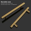 goldenwarm 10Pack Gold Handles 128mm Cupboard Handles Brushed Brass Cabient