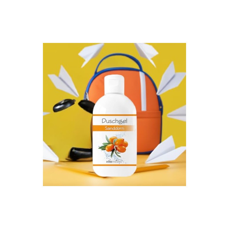 Vitamedes Shower Gel, Mild Cleansing, Good Foaming, Skin Care (Sea