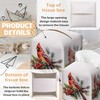 Christmas Tissue Box Holder, Christmas Cardinal Leather Tissue Box Cover