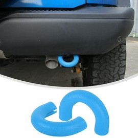 Linskip Tow Hook D Ring Covers Fit for 2021-2024 2025 Ford Bronco Accessories, Rear Bumper Tow Hook Rubber Sleeve Protectors for Bronco Raptor Accessories(Baby Blue)