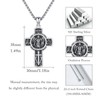 XIXLES Saint Michael Cross Necklace 925 Sterling Silver Large Archangel