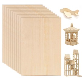 Eteamcan - Lot de 10 fogli di legno di tiglio 200 x 100 x 1,5 mm, sottili per artigianato, modellismo, bricolage
