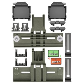 (13 Pack) UPGRADED W10350375 Dishwasher Top Rack Parts & W10320664 W10320665 Adjuster Housing for Kenmore Whirlpool Dishwasher Parts WDT730PAHZ0 WDT750SAHZ0 WDTA50SAHZ0 WDT970SAHZ0 Upper Rack Parts