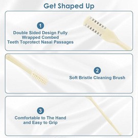 6 Pcs 2-in-1 Double-Head Nose Hair Cutter, Upgrade Double Sided Nose Knife, 360 Nostril Hair Remover Tool, Trimmer for Men, Women, Soft Cleaning Brush