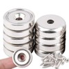 Neodymium Magnets Extra Strong, Round Magnet with Hole, 20 mm