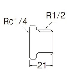SANEI [Pipe Fitting] Stainless Steel Bushing 13 x 8