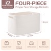 OIAHOMY 4 Pack Storage Baskets for Organizing, Cube Storage Bins