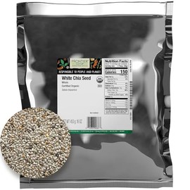 Frontier Bulk Chia Seed, White Whole, Organic, 1 Pound