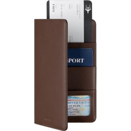 VULKIT Cartera Porta Pasaporte Billetera de Viaje con Bloqueo RFID para Hombres y Mujeres
