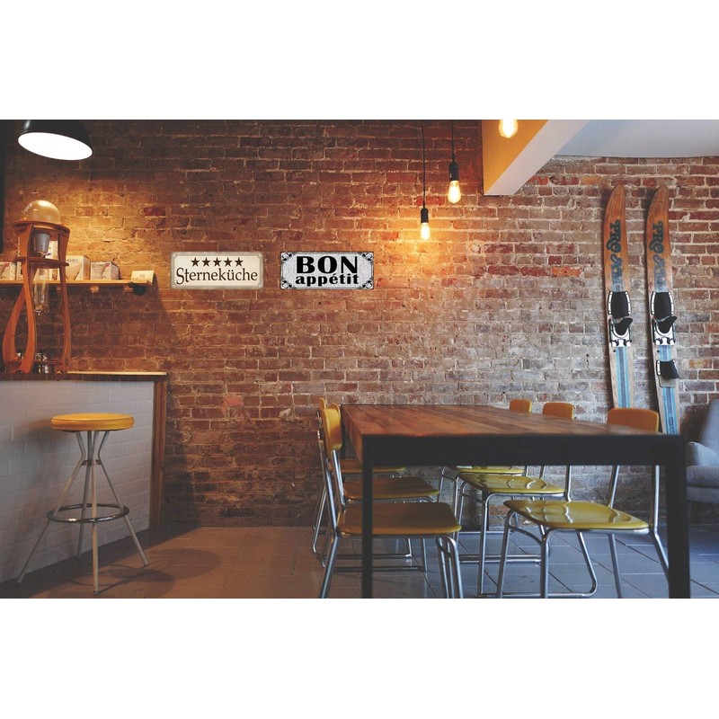 Tin Sign 27 x 10 cm Curved "Ich war noch