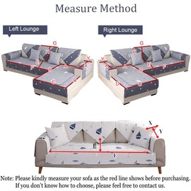 TEWENE Sofa Cover, Couch Cover, Anti-Slip Armrest Cover, Washable Backrest Cover, Plush Sofa Covers Sectional Couch Covers for Dogs L Shape Sofa Recliner Grey 28x28 Inch(Only 1 Piece/Not All Set)