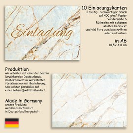 Klasse Invitation Cards with Envelopes Set of 10 2 Sided Marble High Quality Invitation Birthday Party Anniversary 20 30 40 50 60 70 80 Wedding Birthday Party Invitation Card Beige Elegant