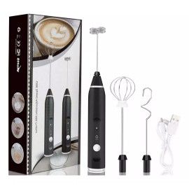 Molin Dollins Mano Batidora Eléctrica, Espumador De Leche Usb Recargable