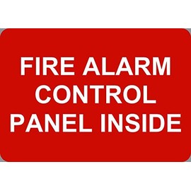 BuildASign Fire Alarm Control Panel Inside (White Font) Safety Sign- 7" x 10", .040 Aluminum