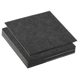 PATIKIL 6x6 Inch Lamp Base Felt, 10Pack 2mm Thickness Square Felt Furniture Pad Soft Adhesive Non-Slip Anti-Scratch Backed Felt for Lamp Furniture DIY Craft, Black
