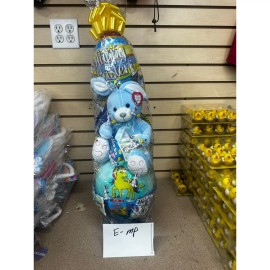 EB MED GIFT Bunny & Ball 9\" Bin Easter Holiday Supplies Pail