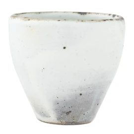 Marui Pottery MR-3-4313 Shigaraki Ware Hechimon Guinomi, Ochoko, Diameter Approx. 2.0 inches (5 cm), Iron Powder Scattering, White