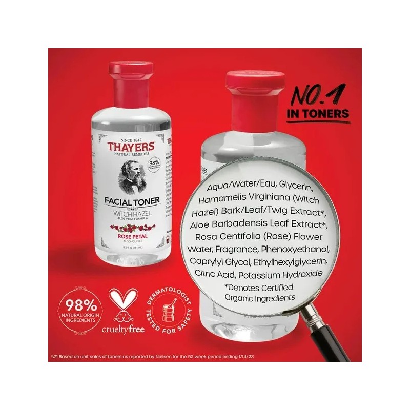 Thayers Witch Hazel, Facial Toner Cucumber, 251ml, 1 Und