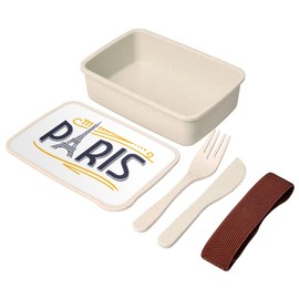 Fabulous Lunch Box with Cutlery White - Paris France Vintage Luxe Style Eiffel Tower - 700ml
