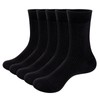 YUEDGE Women's Black Breathable Cotton Socks Lightweight Basic Womens Socks