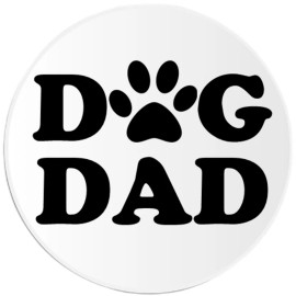 Kiwi Gifts Dog Dad - Circle Sticker Decal 3 Inch - Father's Day Pet Lover